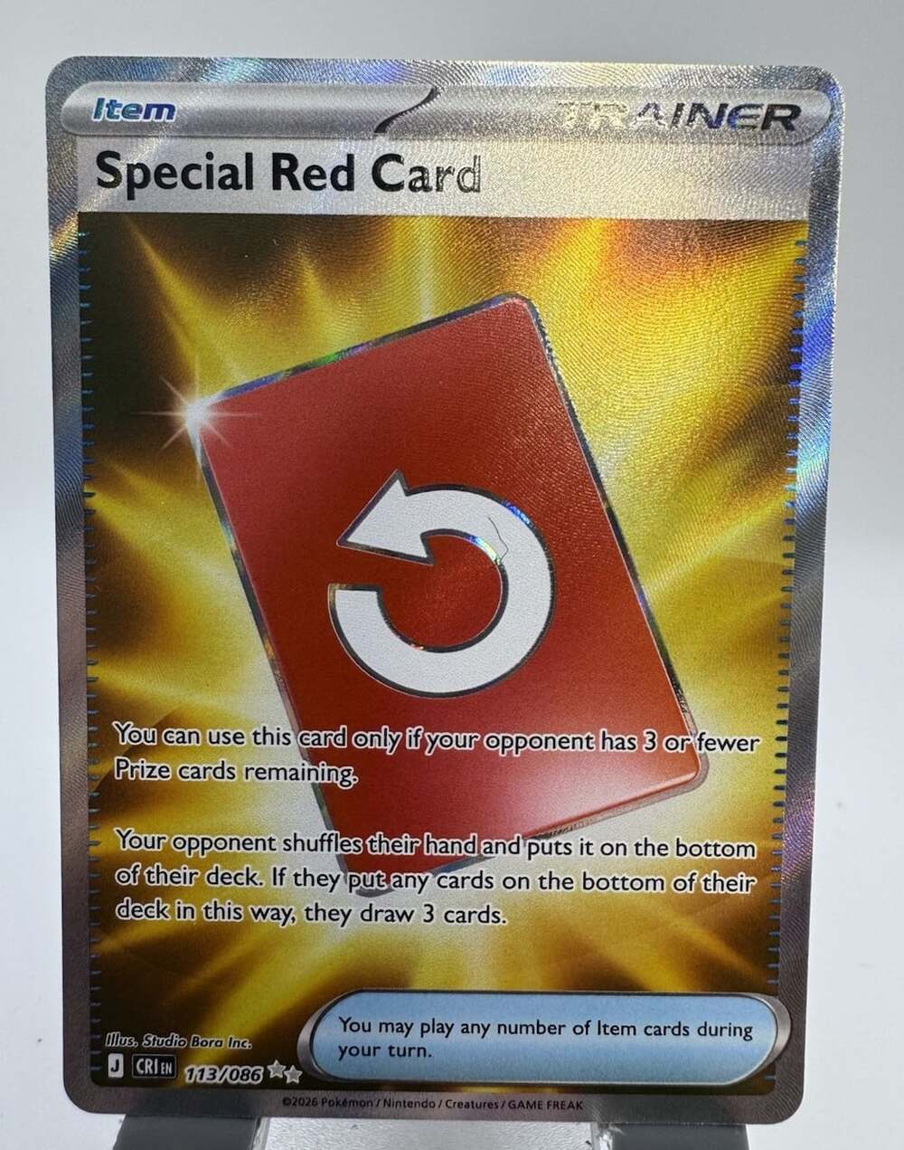 Pokémon TCG Special Red Card 113/086 ME04 Chaos Rising Ultra Rare Holo NM
